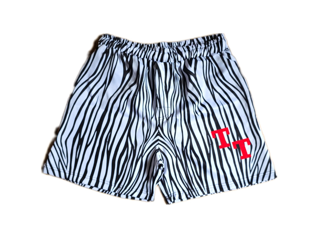 MANIMAL INSTINCT- ZEBRA SHORTS