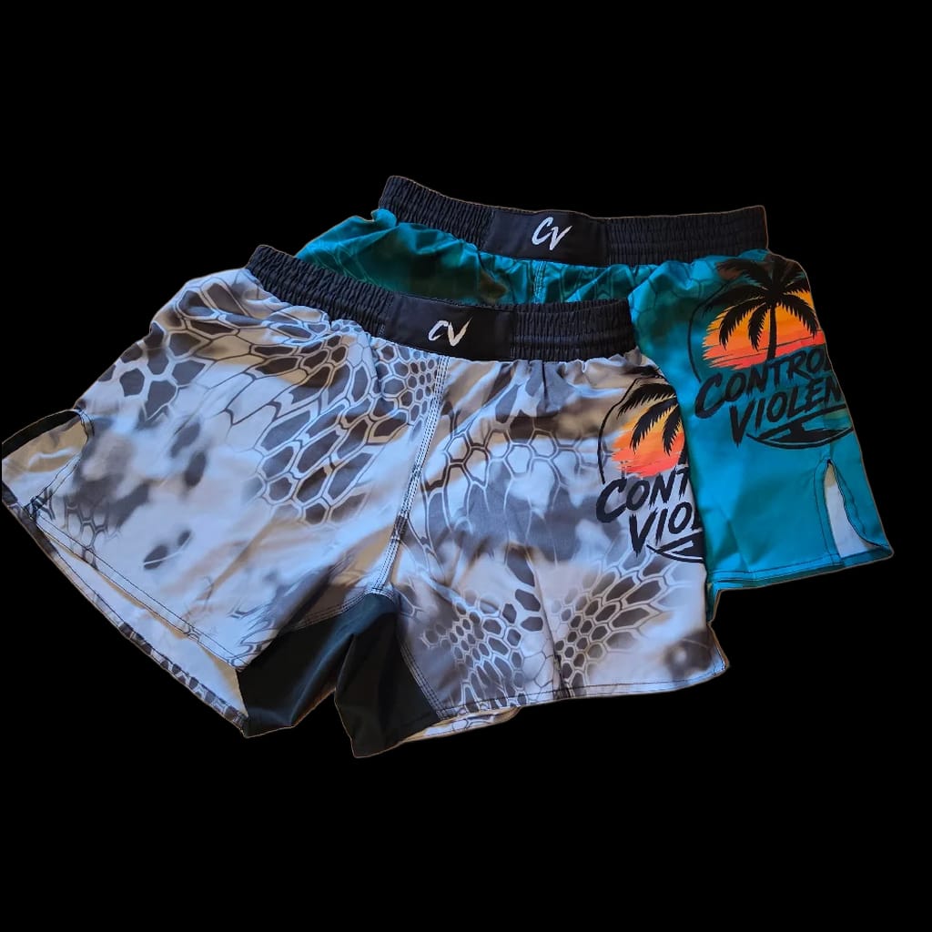Tropical Theme with Palm Tree- Controlled Violence Rashguard