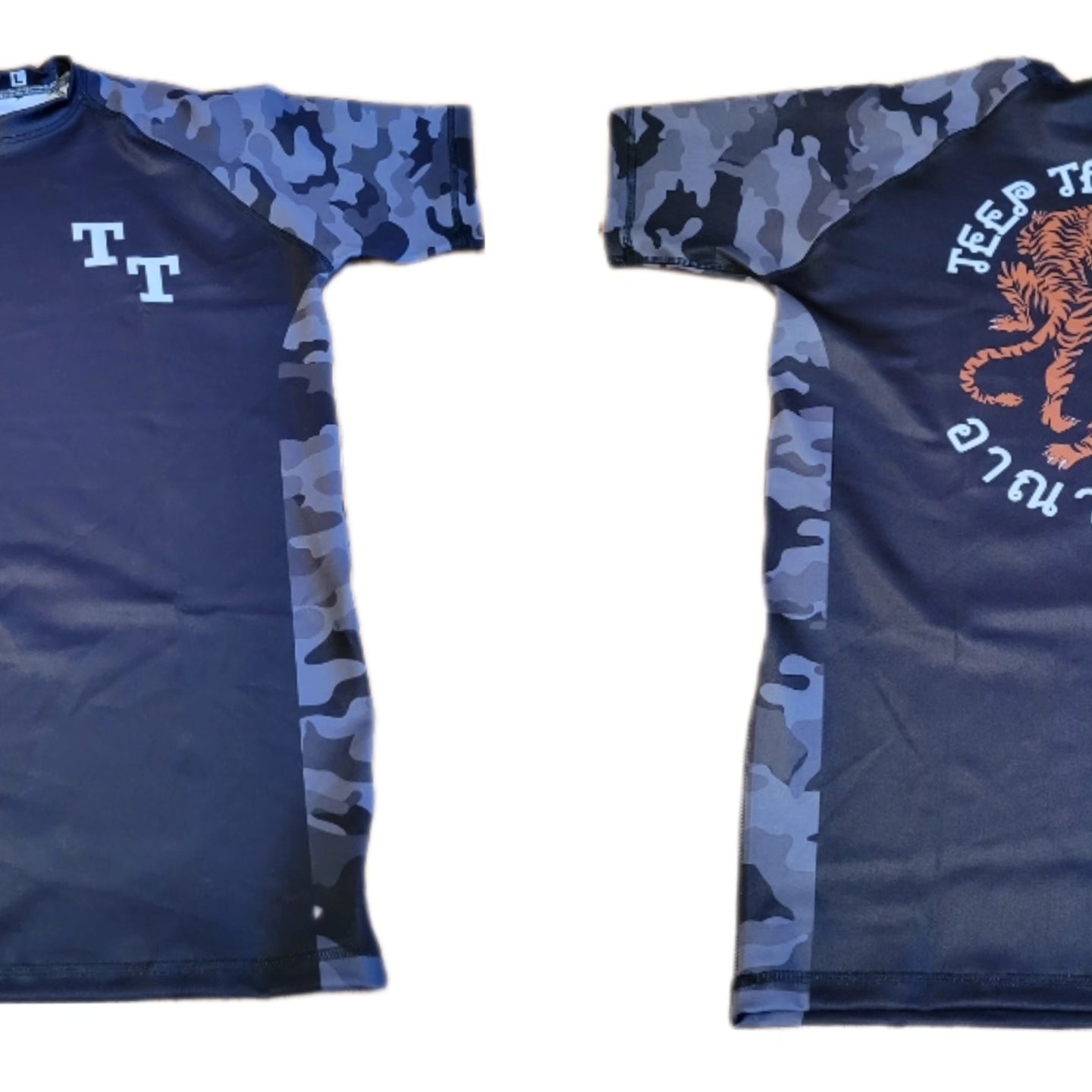 Short Sleeve Rashguard with Dark Gray Sleeves
