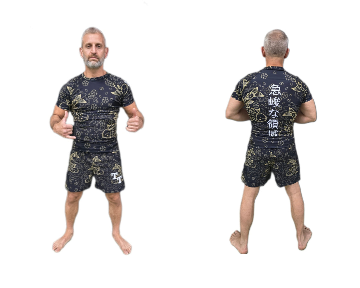 Coy Fish- Black and Gold- Rashguard