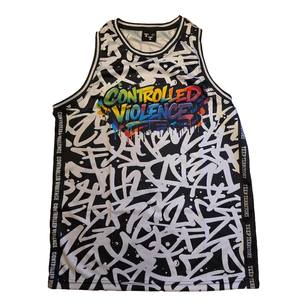 Graffiti Pattern with Colorful Graffiti Logo- CV