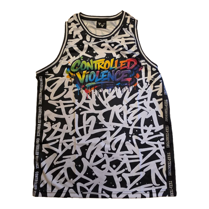 Graffiti Pattern with Colorful Graffiti Logo- CV