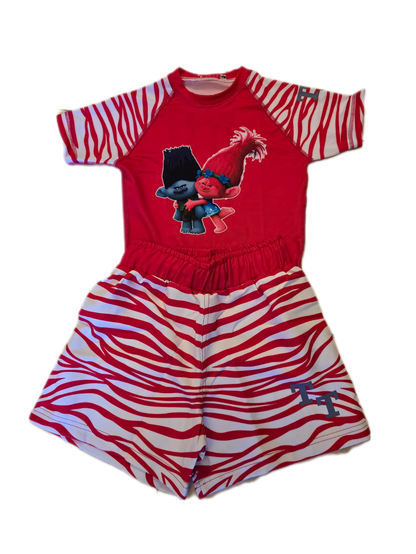 Zebra Pink Print BJJ Shorts- KIDS