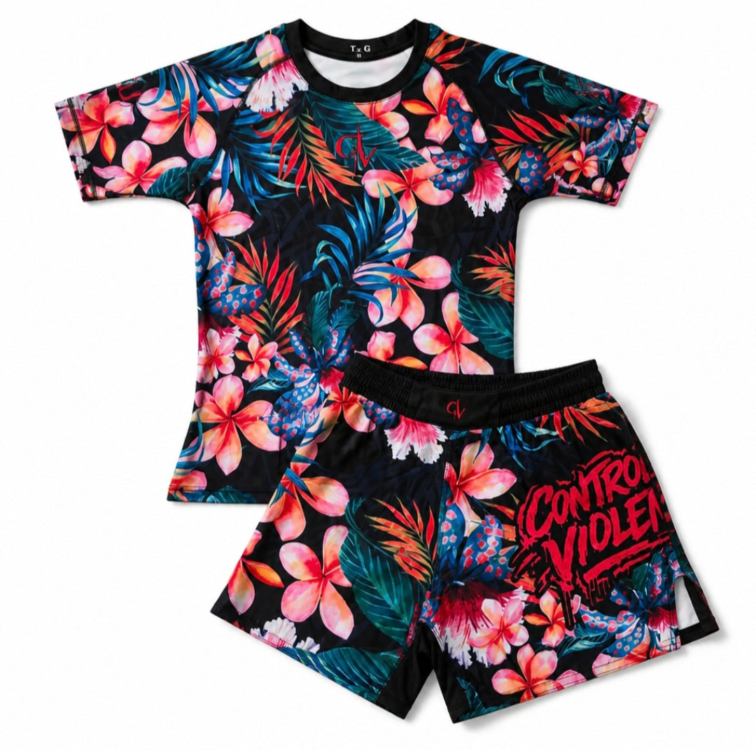 FLORAL BJJ SHORTS CV
