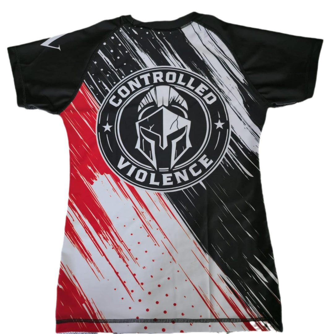 Controlled Violence Rashguard- CV LINE 3 Color Spartan