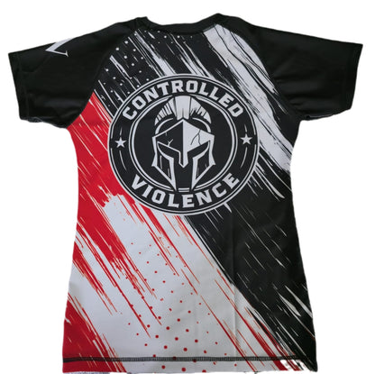 Controlled Violence Rashguard- CV LINE 3 Color Spartan