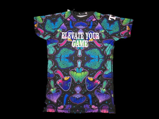 ELEVATE YOUR GAME- MUSHROOMS Short Sleeve Rashguard