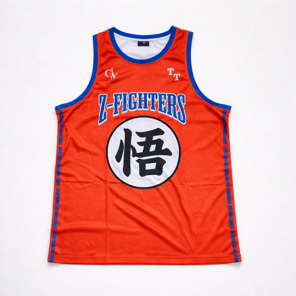 ANIME JERSEYS- DBZ Orange Z FIGHTERS- PREORDER 3