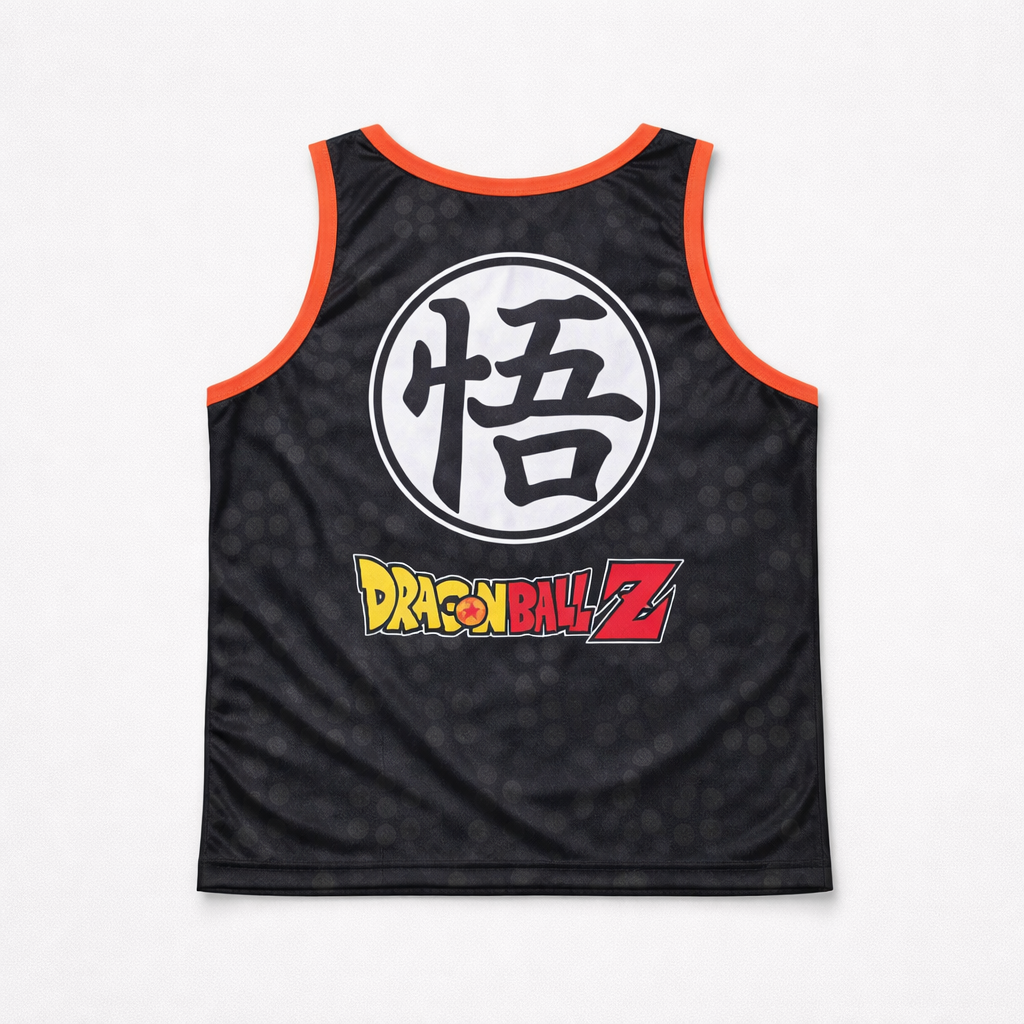ANIME JERSEYS- DBZ Black with Orange- PREORDER (1)