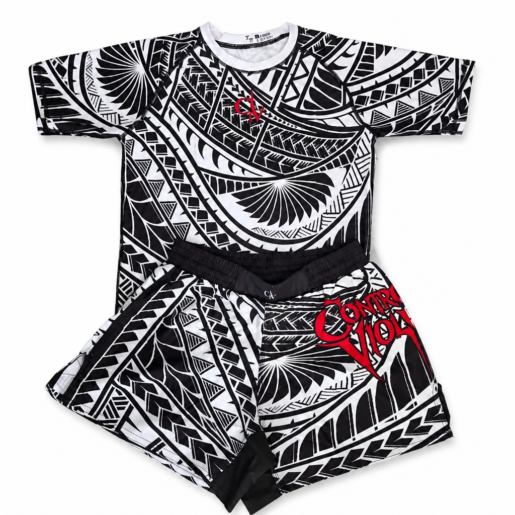 RANKED Tahitian Pattern- Controlled Violence Shorts